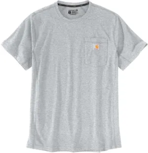 Carhartt Force Relaxed Fit Midweight Pocket T-Shirt, Light Gray