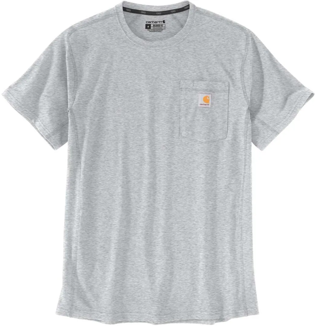 Carhartt Force Relaxed Fit Midweight Pocket T-Shirt, Light Gray