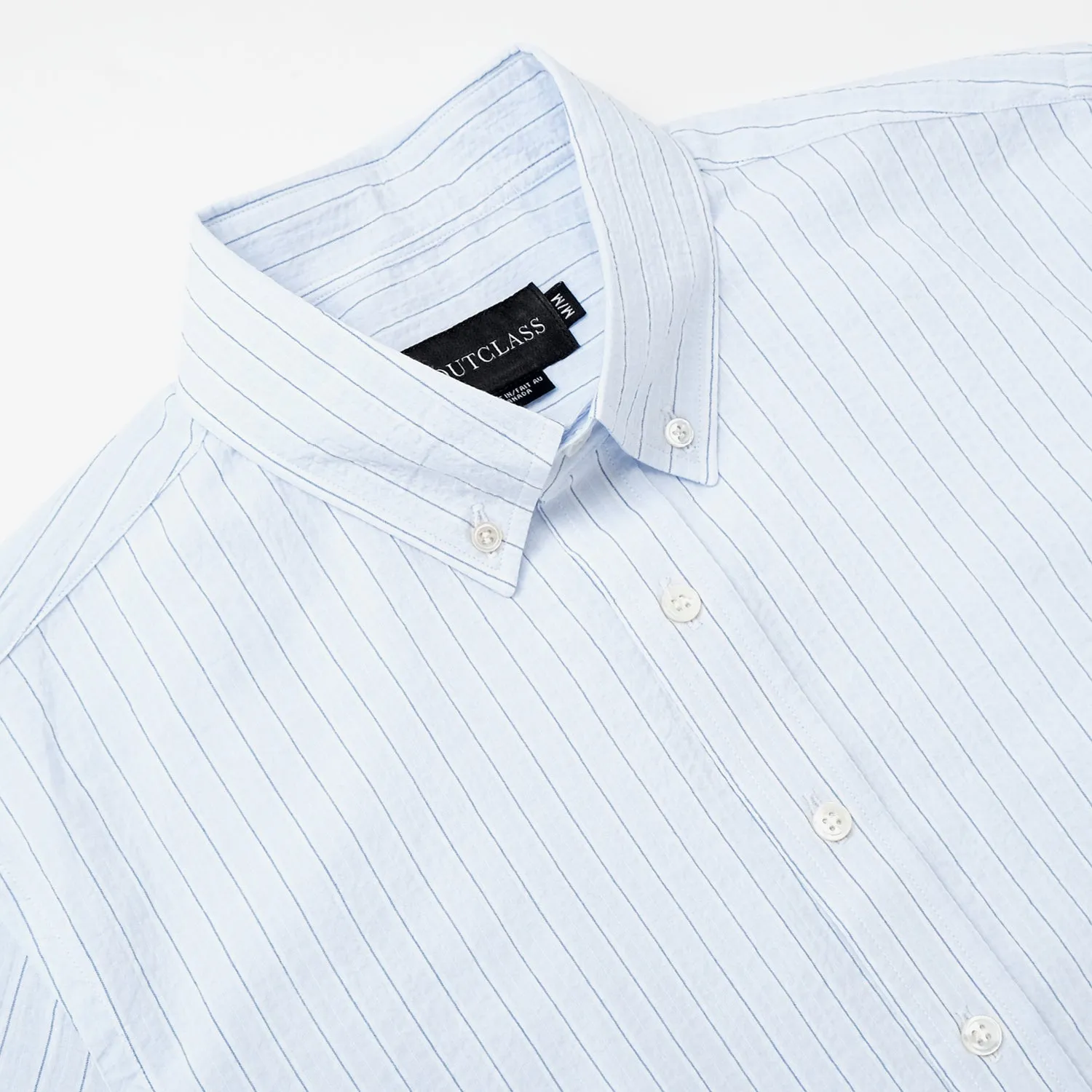 Cloud Stripe Seersucker S/S Shirt