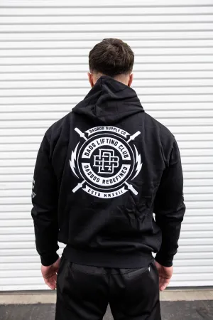 Dads Lifting Club Zip Up Hoodie - Black Friday Drop