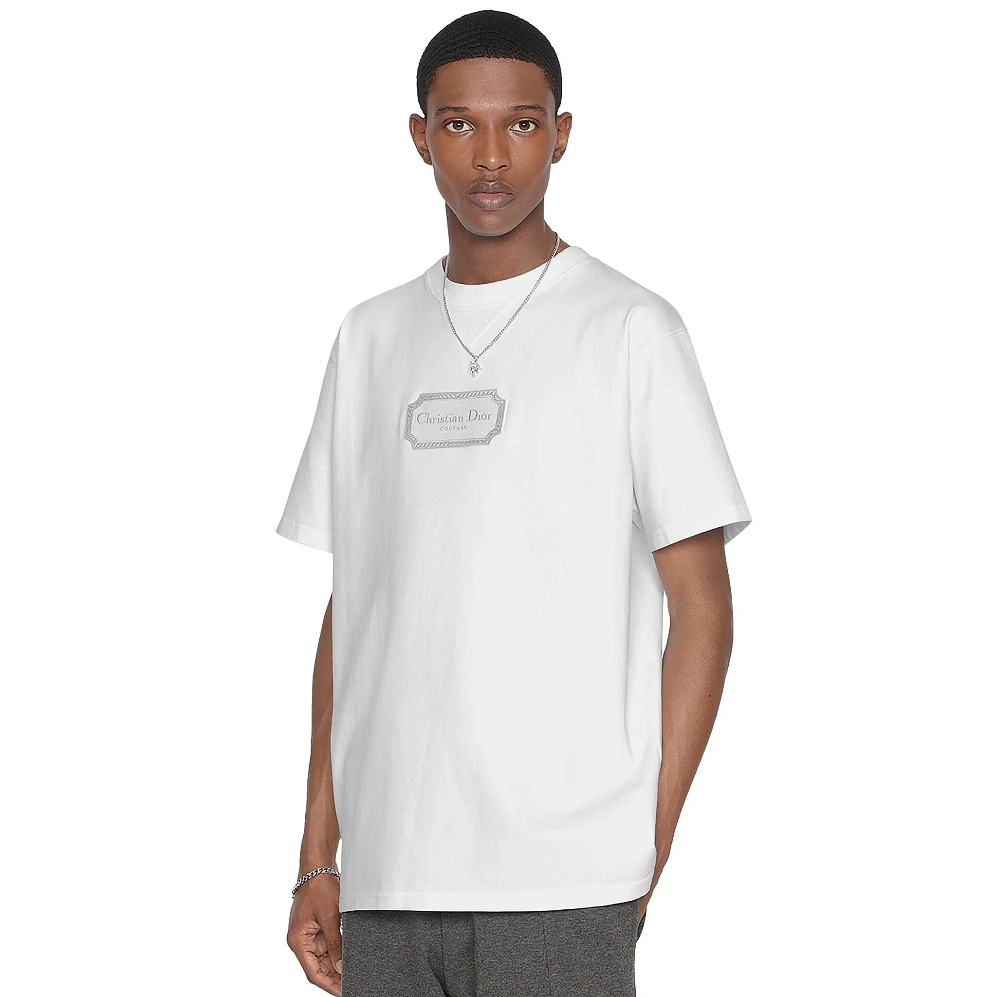 Dior Couture Relaxed Fit Cotton White T Shirt