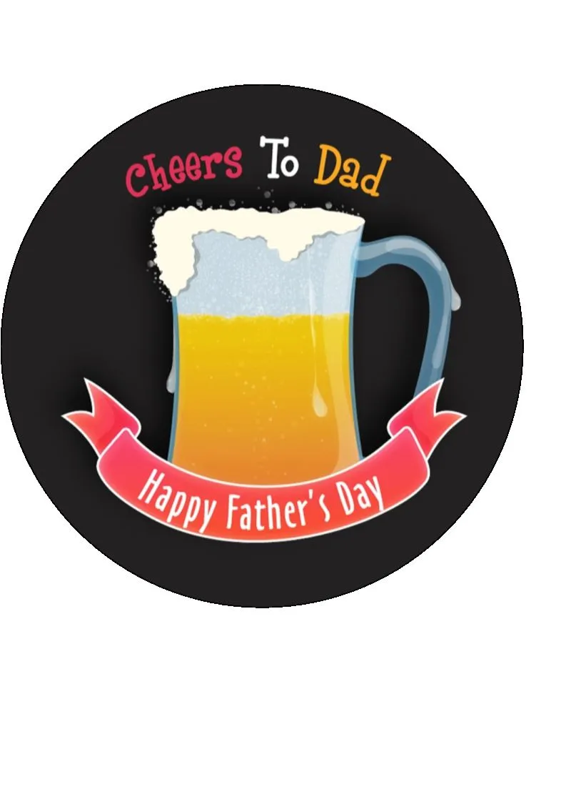 Father's Day - Design 4 - edible cake/cupcake toppers