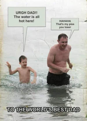 Hot Water Funny Father's Day Card