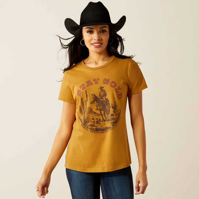 Ladies Ariat Stay Gold T-Shirt - 10054035