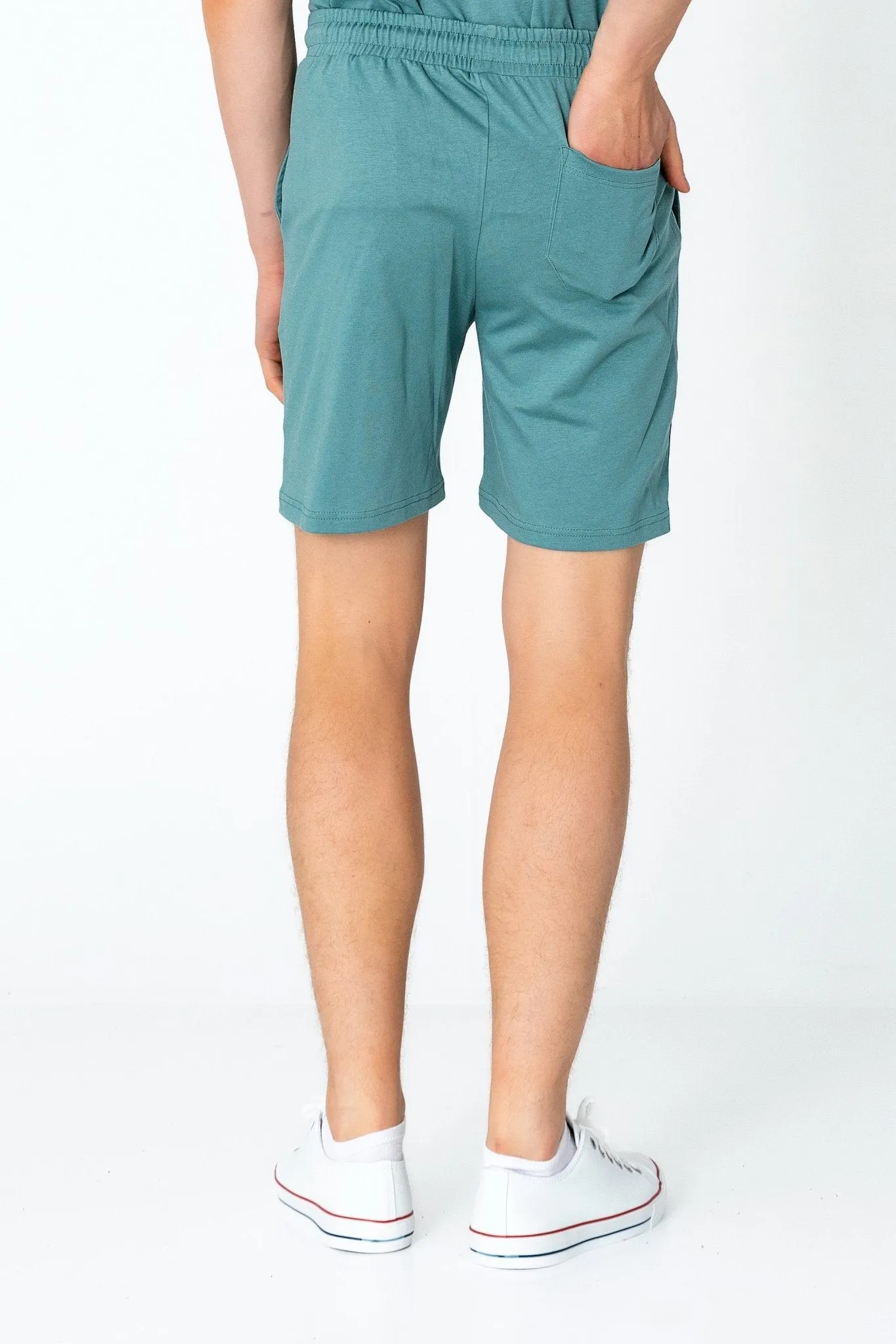 Lightweight Cotton Shorts - Teal Green