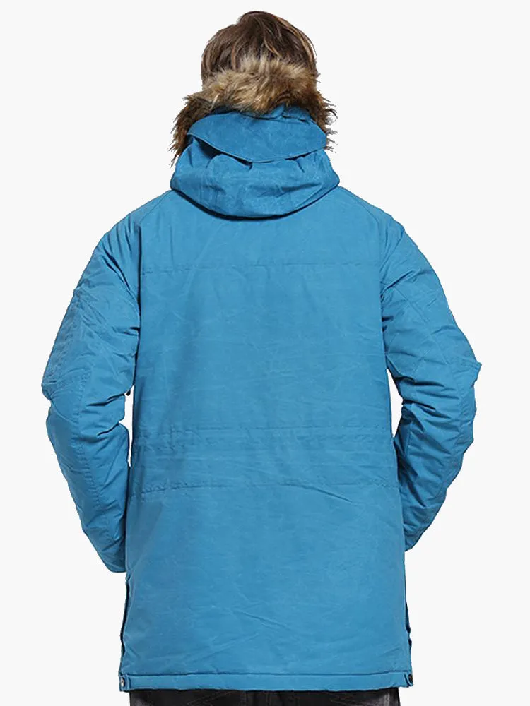 Men's Blue Waterproof & Windproof Snowboard & Ski Jacket