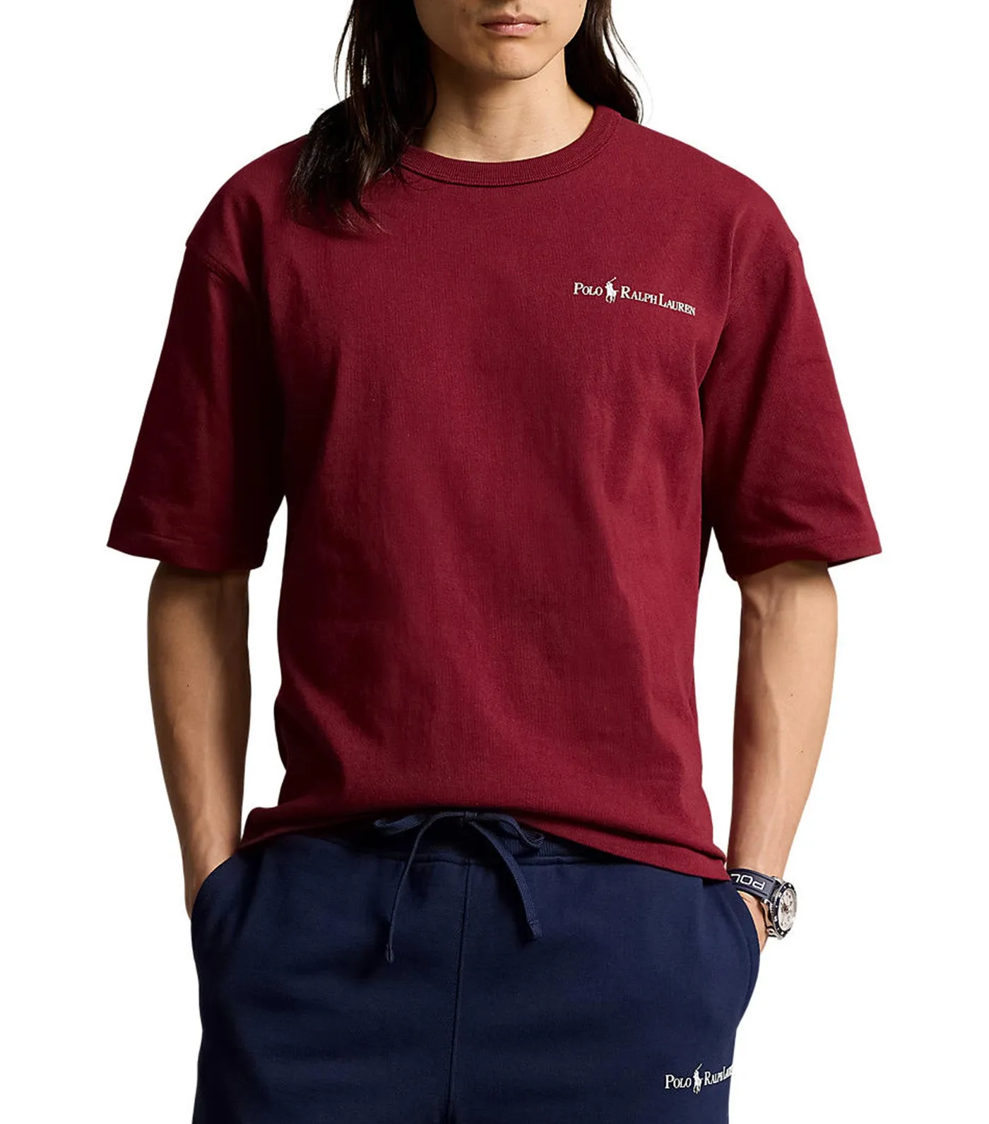 Men's Relaxed Fit Logo Jersey T-Shirt Red Carpet