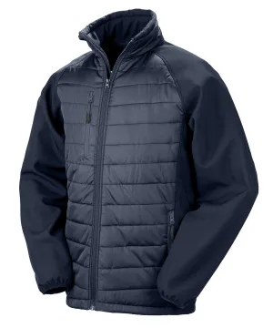 Navy/Navy* - Compass padded softshell jacket