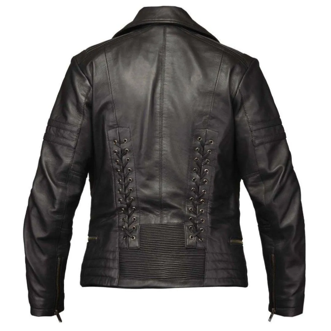 The Corset Ladies Black Leather Jacket