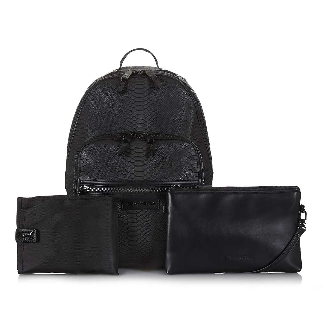 Tiba   Marl Elwood Changing Backpack - Black Snake