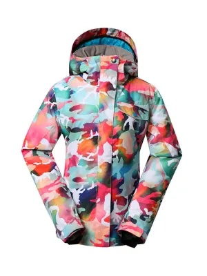 Women's Colorful High Waterproof Windproof Ski Snowboard Jacket