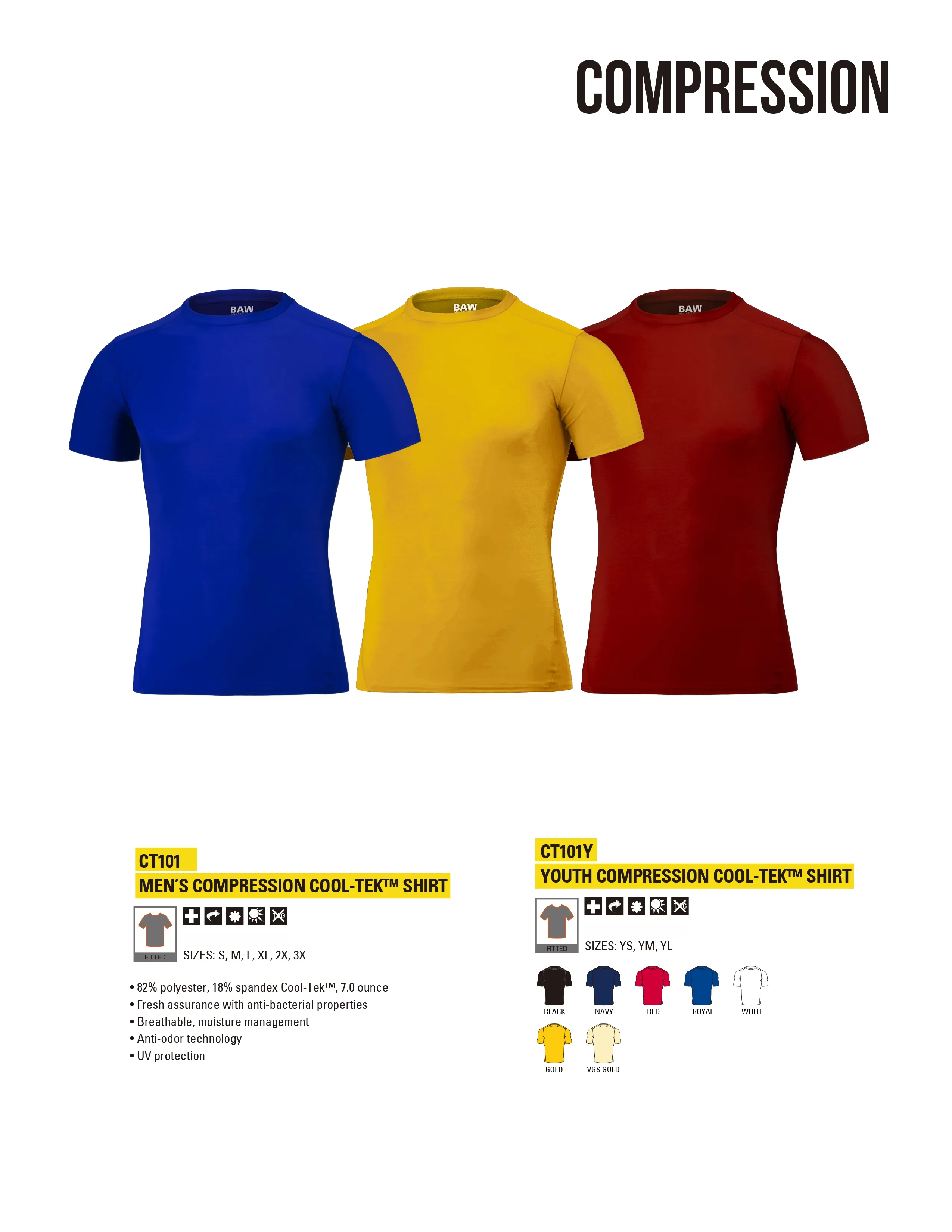 Youth & Adult Compression Shirts